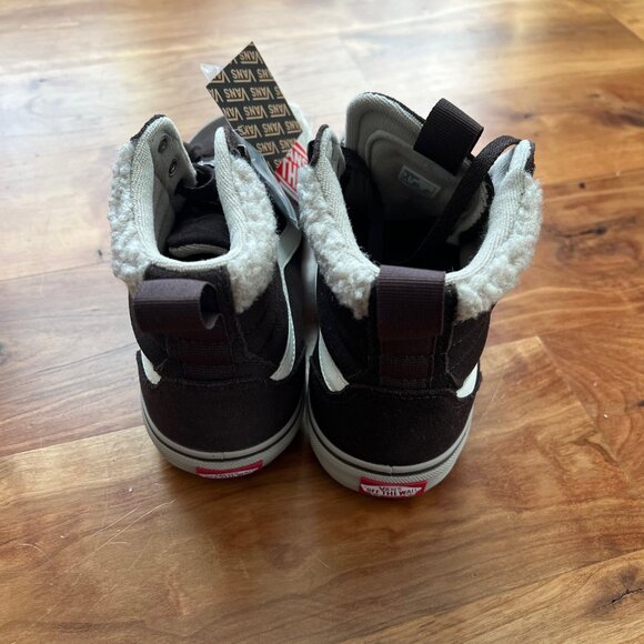 NEW** Vans Filmore Hi Van Suede Sherpa Chocolate Fur Collar Lace Up Hi Top - Picture 6 of 6